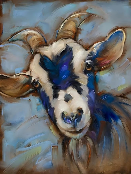 1000 Pieces Jigsaw Puzzle for Adults,Rustic Goat Blue Wood Jigsaw Puzzle,Brain Challenge Educational Game Relaxation Family Activity Pastime Entertainment Activity Decorative Puzzle
