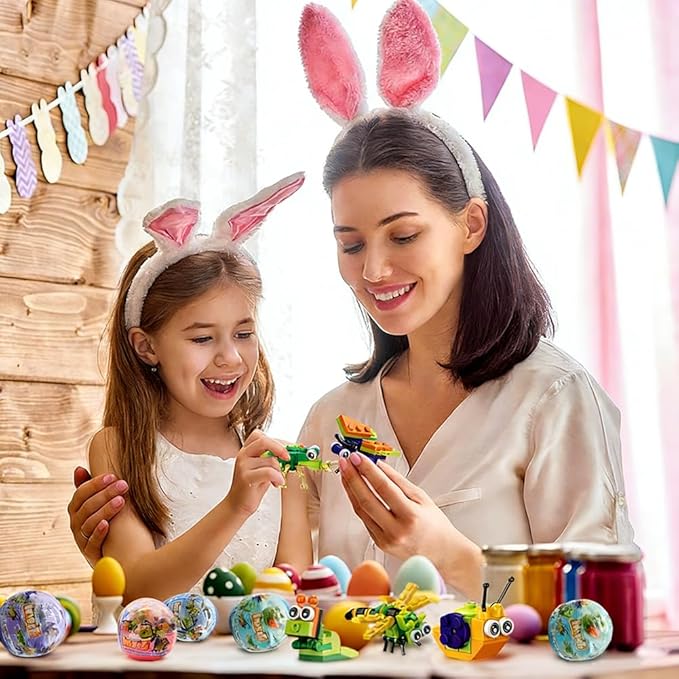 UMEELR 12 PCS Pre Filled Easter Eggs Insect 12 in 1 Mini Toys for Kids Easter Party Favors, Easter Basket Stuffers, Easter Basket Filler, Easter Gifts, Easter Egg Prizes