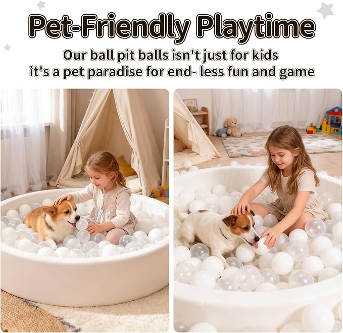 STARBOLO Ball Pit Balls for Toddlers Phthalate Free BPA Free Non-Toxic Crush Proof Play Balls for Toddlers Kids Pool Playhouse Pack of 100 200 500