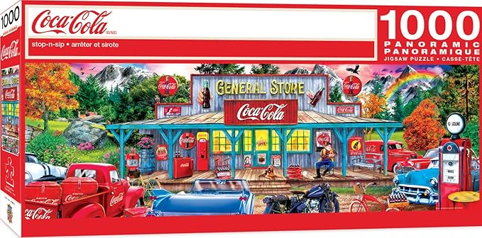 MasterPieces 1000 Piece Jigsaw Puzzle for Adults and Families - Coca-Cola Stop N Sip - 13"x39"