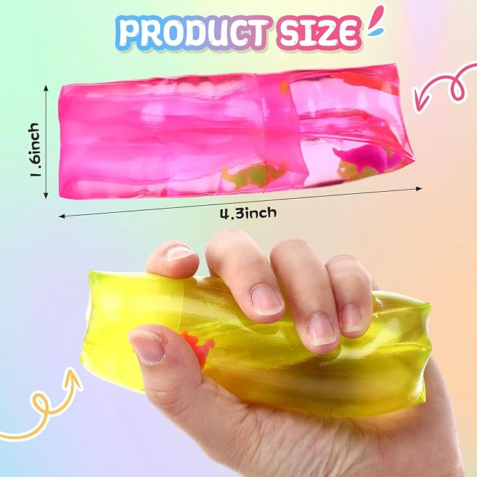 12 Pcs Water Wigglers Snake Toy Fidget Water Snake Trick Stress Toy Can't Hold Novelty Trick Slippery Tube for Home School Birthday Gifts, 4.33 x 1.57''(Sea Animals)