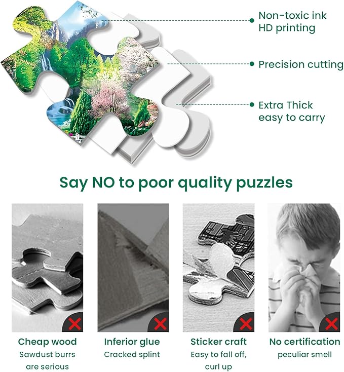 300 Piece Puzzles for Adults,Beautiful Nature Landscape Puzzle for Adults Kids Seniors,Recycled Cardboard Unique House Puzzle 300 Piece,Challenging Family Game Great Gift for Family Friends,20.5x15 in