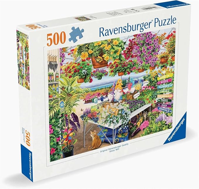 Ravensburger Glorious Garden Center 500 Piece Jigsaw Puzzle | Great Gift for Puzzlers | Premium German Craftsmanship | FSC Certified Sustainable Wood