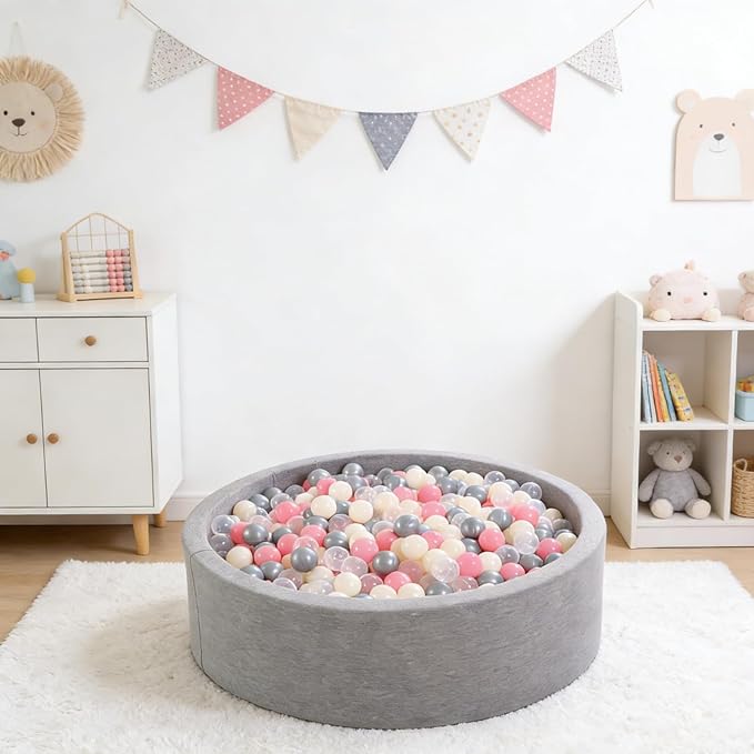 STARBOLO Ball Pit Balls for Toddlers Pack of 100 200 500 - BPA&Phthalate Free Non-Toxic Crush Proof Soft Plastic Balls for 1-5Years Old Toddlers Girl Kids Birthday Pool Playpen Tent Party