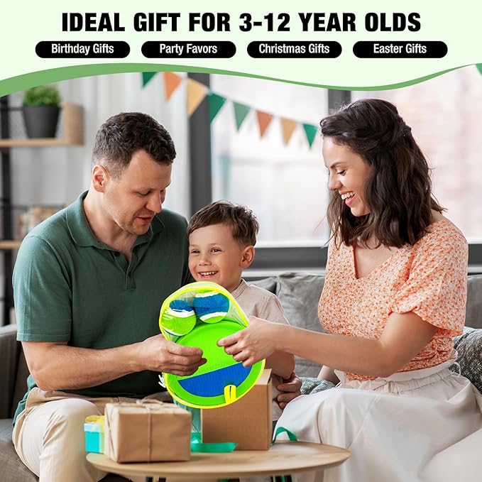 Sticky Toss and Catch Ball Game Set - Kids & Toddlers Outdoor Indoor Activity Toys for Boys Girls 3 4 5 6 7 8-12 Year Old - Great Games for Beach Pool Yard - Birthday Gifts Easter Basket Stuffers