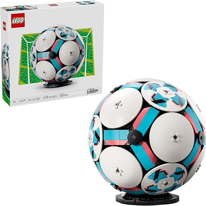 LEGO Editions Soccer Ball - Building Toy for Kids - Collectible Sports Decor for Boys & Girls, Ages 10+ - Includes Micro Stadium - Gift Idea for Birthdays - 43019