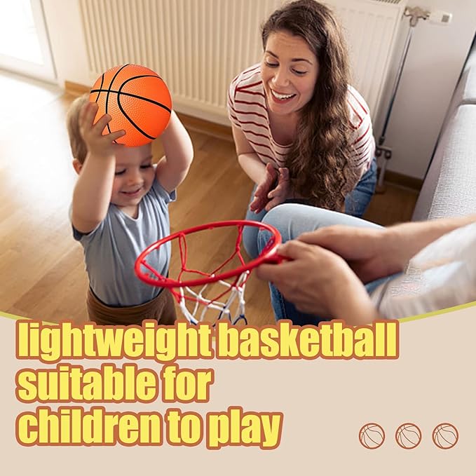 Hymaz 36 Pcs 4 Inch Mini Basketballs Ball for Kids, Rubber Small basketballs with Pump for Kids Basketball Gifts - Inflatable Ball for Basketballs Hoop, Geart for Sports Beach Pool Theme Party Favor