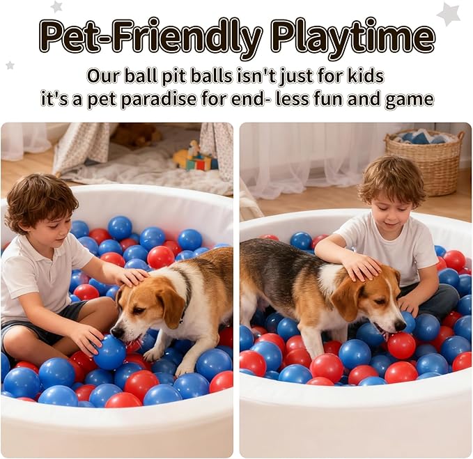STARBOLO Ball Pit Balls for Toddlers Phthalate Free BPA Free Non-Toxic Crush Proof Play Balls for Toddlers Kids Pool Playhouse Pack of 100 200 500