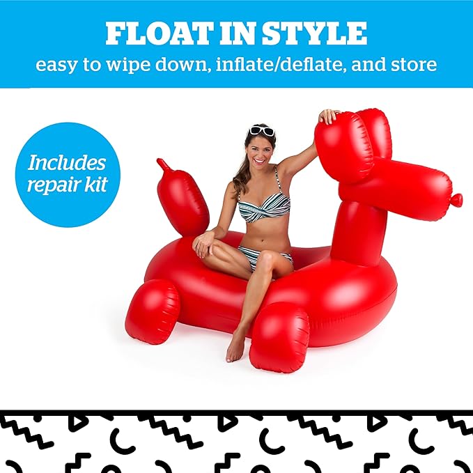 BigMouth Inc. Giant Balloon Animal Pool Float, Over 4' Wide, Fun Inflatable Floatie Tube, Blow Up Swim Ring, Outdoor Summer Pool Party Water Toy