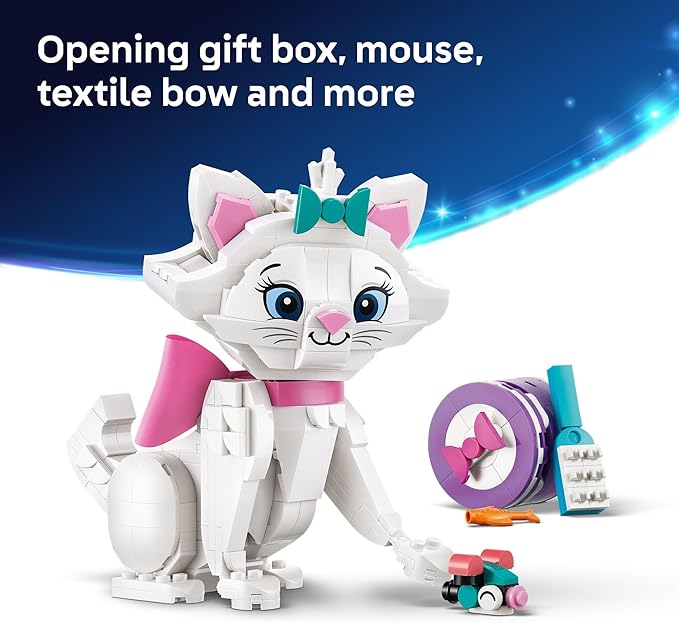 LEGO Disney The Aristocats Adorable Marie Toy Building Set - Bedroom or Desk Decor for Girls & Boys, Ages 7+ - Disney Gifts for Birthdays - 43286