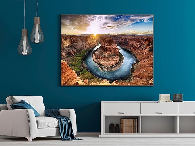 Jigsaw Puzzles for Adults, 2 Pack 1000 Pieces, Nature Landscape Mountain Scene National Park Travel Challenging Puzzle Perfect for Family Activity Game Nights Gifts(Horseshoe Bend &Havasu Falls)