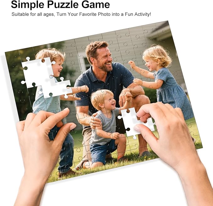 Custom Puzzle from Photos, Personalized Photo Puzzle for Adults 35/70/120/200/300/500/1000/1500 Pieces, Customized Jigsaw Puzzle from Picture,Christmas Birthday Gifts for Grandkids Men Women Teens
