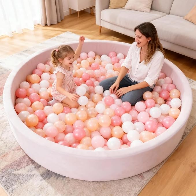 STARBOLO Ball Pit Balls for Toddlers Pack of 100 200 500 - BPA&Phthalate Free Non-Toxic Crush Proof Soft Plastic Balls for 1-5Years Old Toddlers Girl Kids Birthday Pool Playpen Tent Party