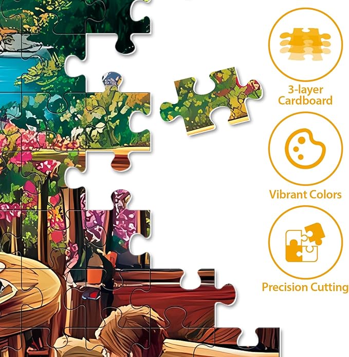 Puzzles for Adults 500 Pieces, Jigsaw Puzzles 500 Pieces for Adult Dog Landscape Jigsaw Puzzle Adult Recycled Cardboard Puzzle Game Family Activity Nights Birthday Gift Seniors 20.5x15inch