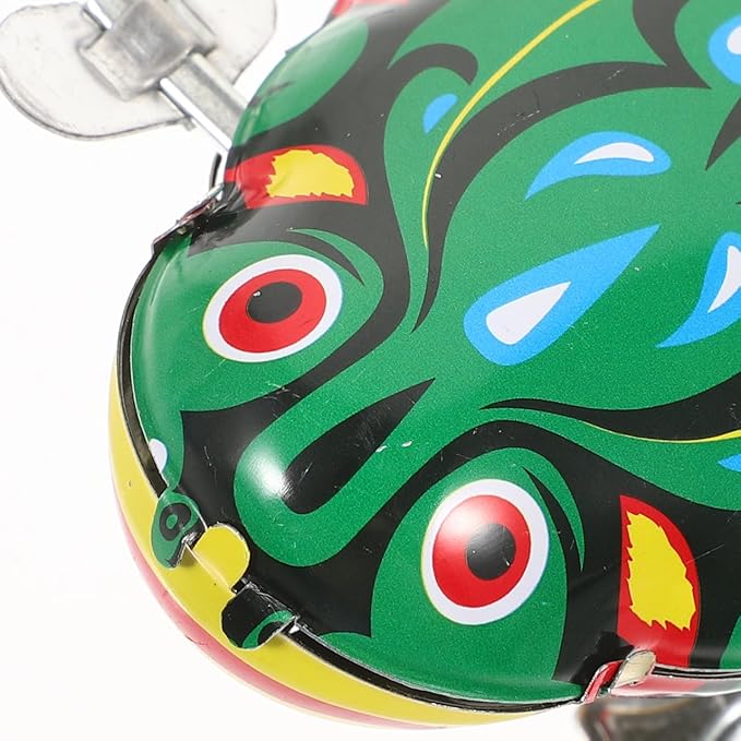 VANZACK 8Pcs Wind Up Frog for Retro Clockwork Jumping Frogs Creative Educational Cartoon Playthings for Green