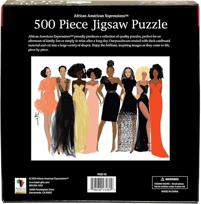 African American Expressions - Sister Friends Puzzle - 500-Piece Inspirational African American Jigsaw Puzzle for Adults | Celebrating Black Culture and Sisterhood