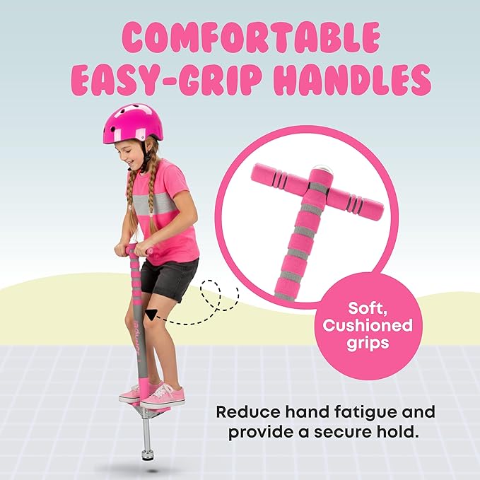 New Bounce Pogo Stick for Kids - Pogo Sticks, 40 to 80 Lbs - Sport Edition, Quality, Easy Grip, PogoStick for Hours of Wholesome Fun