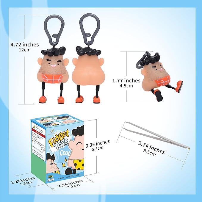 JumpJump Fun Hair Pulling Trichotillomania Pop Fidget Toys,Gag Stress Relief Toy Hair Pulling,Anti Anxiety Toys and Venting Novelty Toys for 14+ Ages and Adults Birthday Party Favors