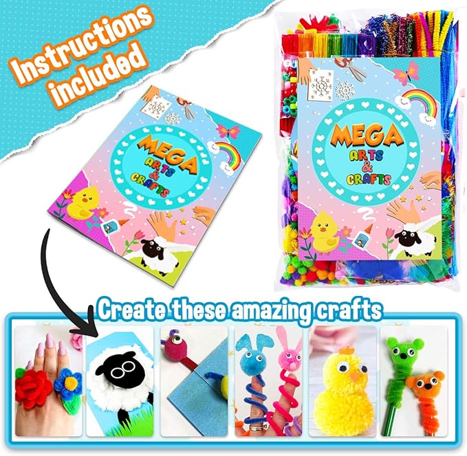 Goody King Arts and Crafts Supplies for Kids | All in One Craft Art Supplies Kit for Toddlers Kids