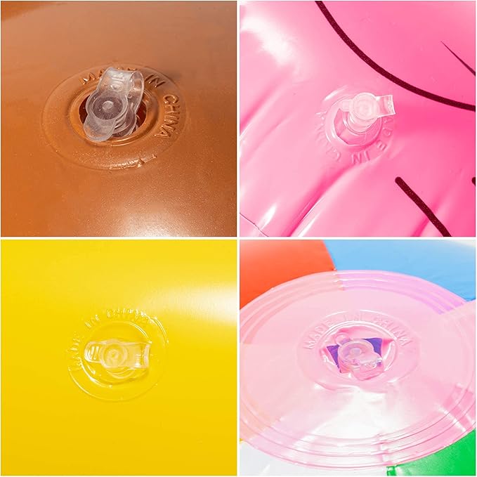 R HORSE Inflatable Palm Tree Flamingo Banana Beach Ball Parrot Beach Pool Toys for Tropical Hawaiian Luau Party Summer Pool Beach Party Decorations