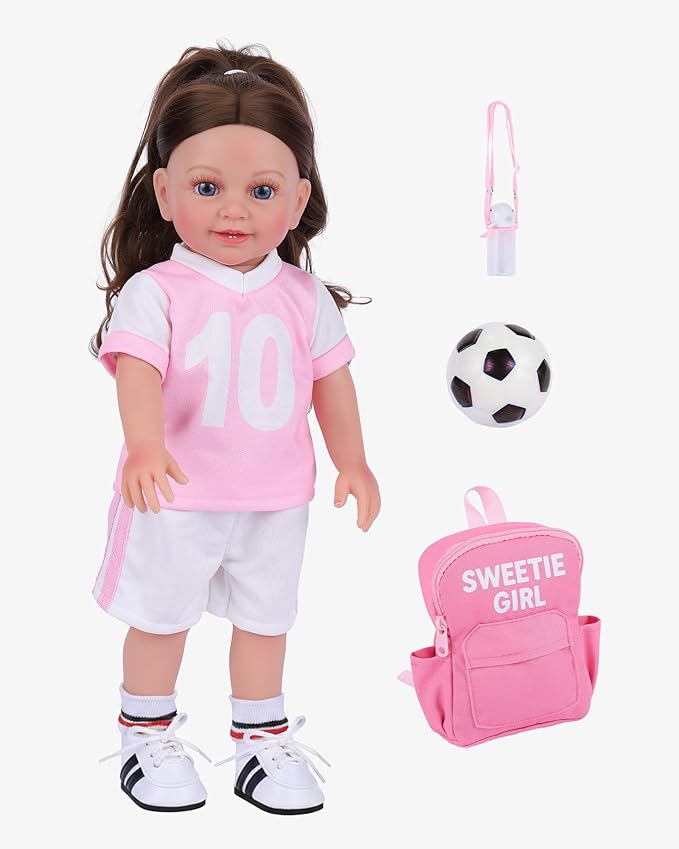 BABESIDE American Realistic Baby Doll Girl, 16 Inch Pretend Play Dolls Set, Real Life Baby Dolls Complete with Clothes and Toy Accessories for Kids Age 3+