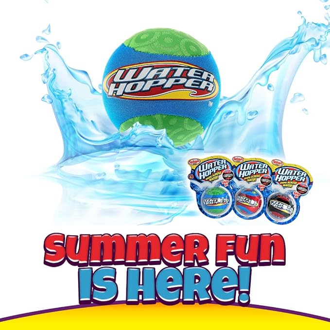 JA-RU Pro Hopper Skip Water Bouncing Ball Professional Fidget Skip Ball Pool Bounce Balls Toys. Skipping Beach Ball. Outdoor Game Party Favor Pool Toy Style B 880-1