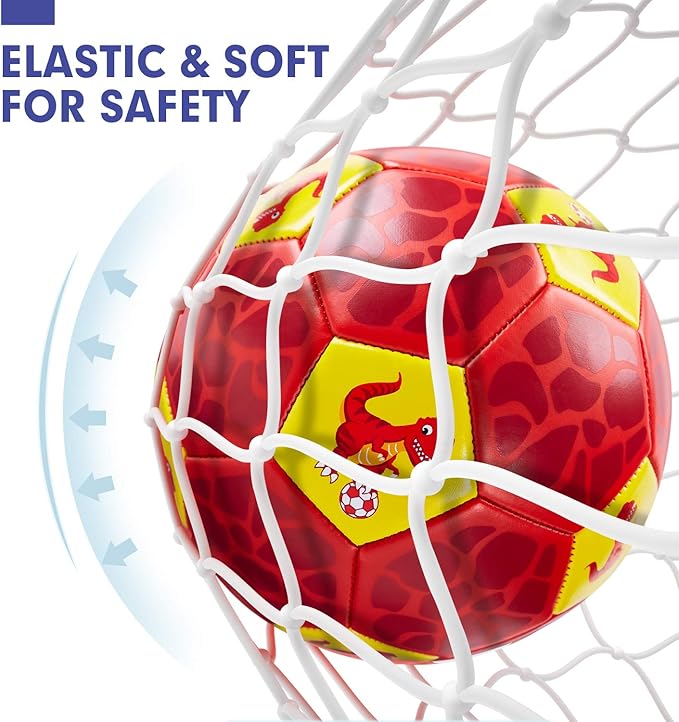 hahaland Size 3 Soccer Ball for Kids with Pump Mesh Bag - Dinosaur Ball Set - Outside/Backyard/Outdoor Toys for Kids Ages 3-4-5-8 - Kid Games Soccer Birthday for 3 Year Old