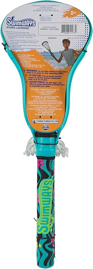 SwimWays Hydro Lacrosse, Waterproof Lacrosse Set, Outdoor Games for Adults and Kids, Sports Equipment, Pool Party Games and Toys, Blue