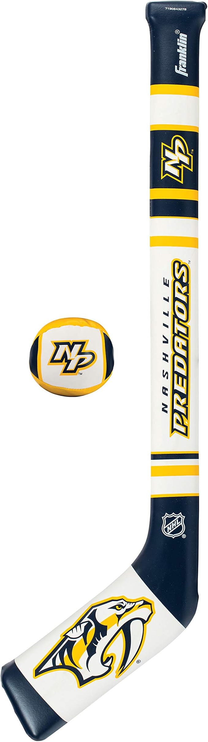 Franklin Sports NHL Team Mini Soft Hockey Stick Set - NHL Team Soft Foam Mini Hockey Stick and Ball - Great Toy for Kids