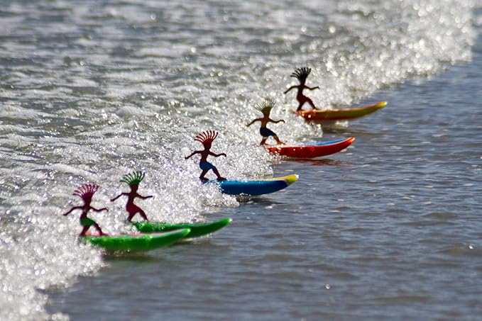 Surfer Dudes Classics Wave Powered Mini-Surfer and Surfboard Toy - Trestles Tim