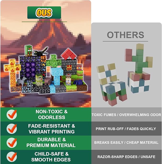 200 Pack Magnetic Blocks for Kids, STEM Construction Toys with Forest Theme | Creative Educational Games for Ages 3, 4, 5, 6, 7, 8, 9, 10 | Ideal Birthday for Boys & Girls