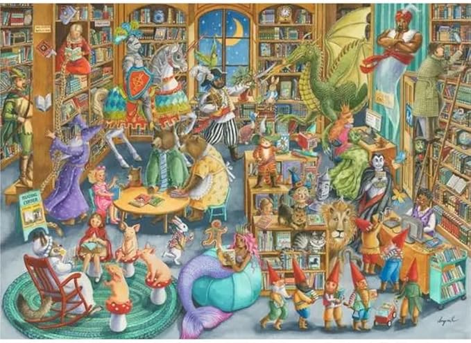 Ravensburger Midnight at The Library 1000 Piece Jigsaw Puzzle for Adults - 12000489 - Handcrafted Tooling, Made in Germany, Every Piece Fits Together Perfectly
