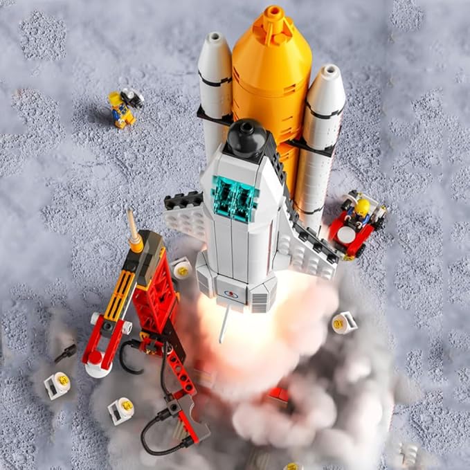Vilbocr StellarX Spacecraft Building Blocks for Kids Ages 6-12 | 107-Piece STEM Toy Rocket Ship Set | Creative Construction Kit for Space Exploration, Birthday Gift & Classroom Activity