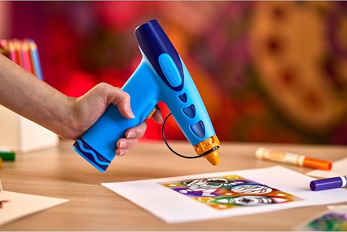 Crayola Marker Airbrush Spray Art Kit, Essential Easter Basket Stuffer for Kids, Battery-Powered Sprayer with 8 Washable Markers & 5 Stencils, DIY Craft Set, Ages 6+