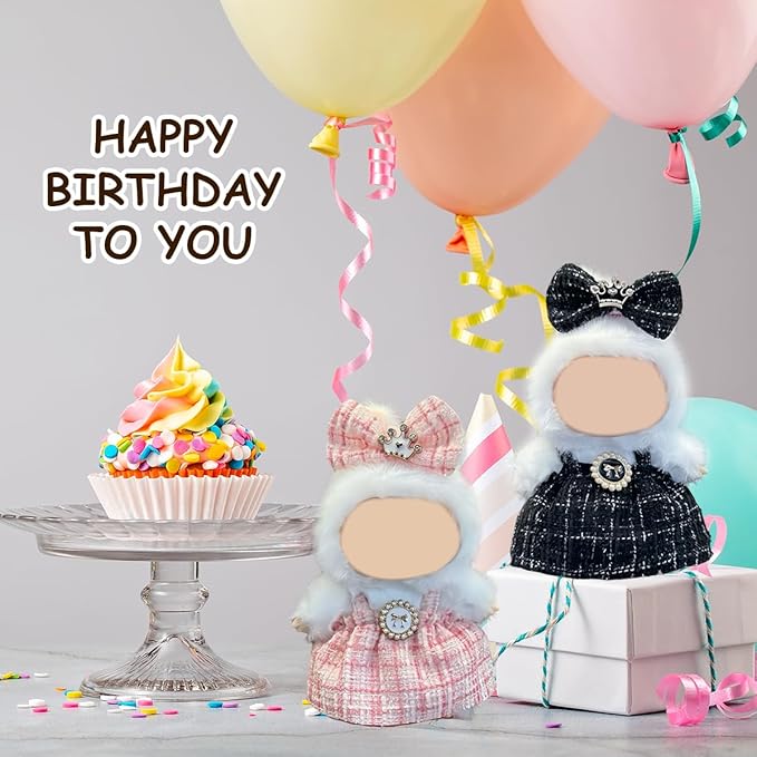10 Pack Compatible for Labubu Clothes,17cm Doll Clothes Cute Outfits Stylish Accessories Designer Hat Dress Shirt Set Compatible for Labubu Birthday Party Decoration Gift (Adorable, 17cm)