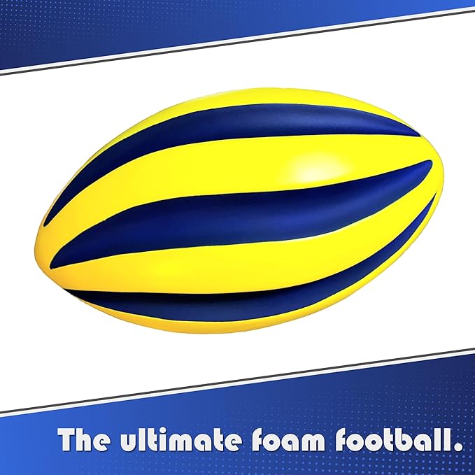 Spiral Foam Football - Soft Foam Football for Kids - 9 Inches - American Football - 1 Each