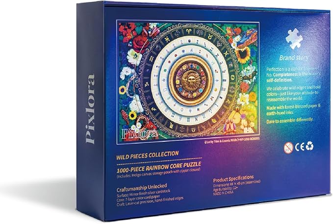 Laser Rainbow Reflection Unique Puzzles for Adults, Puzzle 1000 Pieces, Lucky Tiles & Cosmic Wilds Theme, Difficult Puzzles for Adults, Unique Gifts for Puzzle Lovers