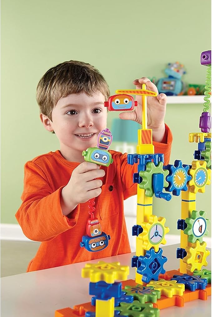Learning Resources Gears Robot Factory - Building Toys for Kids Ages 4-8, Toddler STEM Toys and Toy Building Sets, Hands-On Educational Construction & Engineering Set for Toddlers