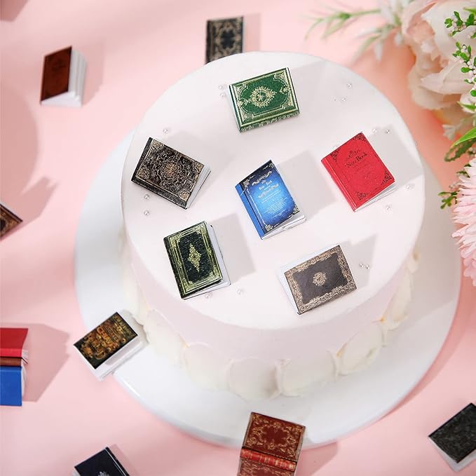 1: 12 Scale Miniatures Dollhouse Books Mini Miniatures Books Dollhouse Accessories Tiny Things Timeless Model for Library Decorations DIY Projects Girl Boy Doll Houses School Room (200 Pieces)
