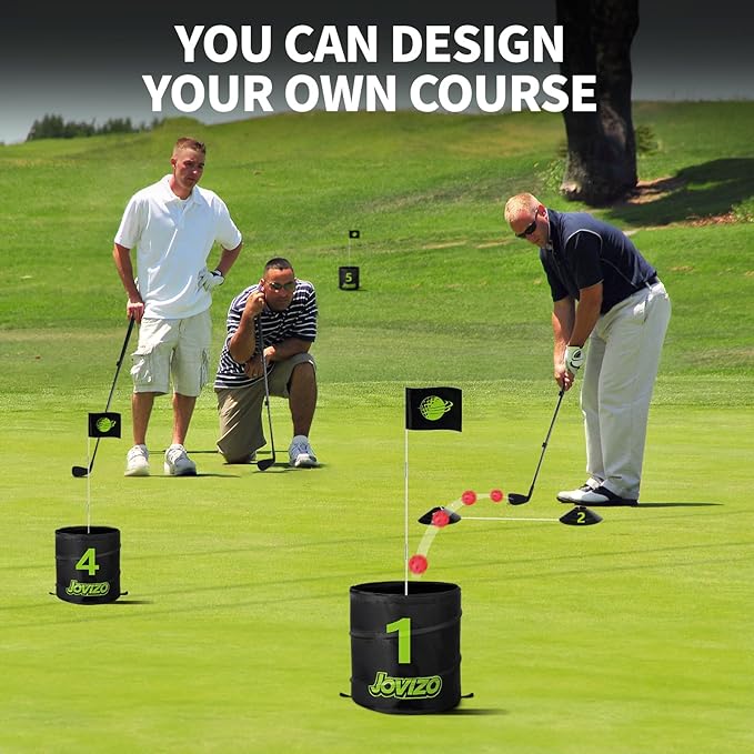 Backyard Golf Game Set, 6 Hole Portable Golf Yard Game with Flags, Balls, Club and Scoreboard, Outdoor & Indoor Lawn Practice Game for Family and Friends