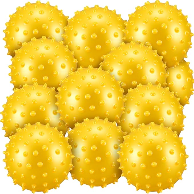Bouncy Spiky Sensory Ball - Inflatable Massage Stress Fidget Toy Playground Balls for School Party Favors Outdoor Indoor