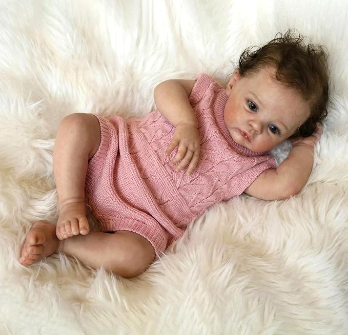 Zero Pam Reborn Baby Dolls Silicone Full Body-18‘’ Posable Anatomically Correct Girl, Realistic Babys Doll, Full Silicone Baby Doll, Real Life Reborn Dolls for Girls
