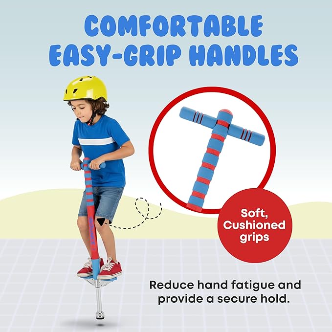 New Bounce Pogo Stick for Kids - Pogo Sticks, 40 to 80 Lbs - Sport Edition, Quality, Easy Grip, PogoStick for Hours of Wholesome Fun