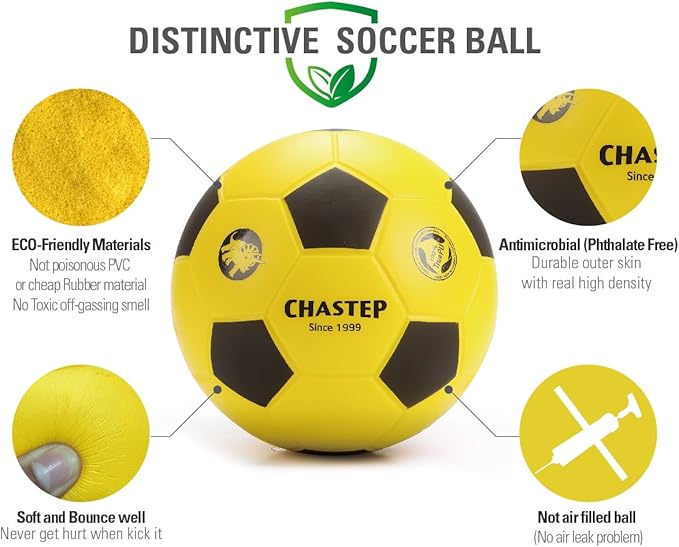 8" Foam Soccer Training Ball Perfect for Child 3+ Play and Excercise Soft Kick - Practice and Backyard Play - Best for First-Time Yellow/Black