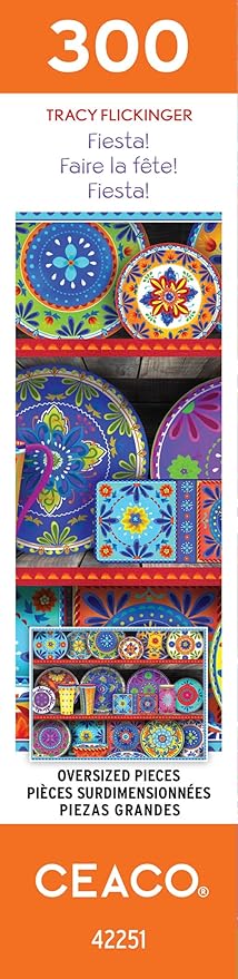 Ceaco - Tracy Flickinger - Fiesta! - 300 Oversized Piece Jigsaw Puzzle