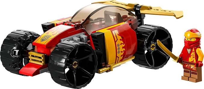 LEGO NINJAGO Kai's Ninja Race Car EVO, 2 in 1 Building Toy Set, Kids Can Build an Off Road Vehicle or Race Car, Ninja Minifigure with Toy Swords, Gift for Boys, Girls and Kids Ages 6+, 71780