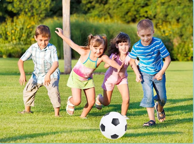 Sports Balls with Hand Pump for Kids and Toddlers - (Pack of 2) 6-Inch Diameter Rubber Sport Ball Set Includes Soccer Ball Basketball for Fun Outdoors and Backyard