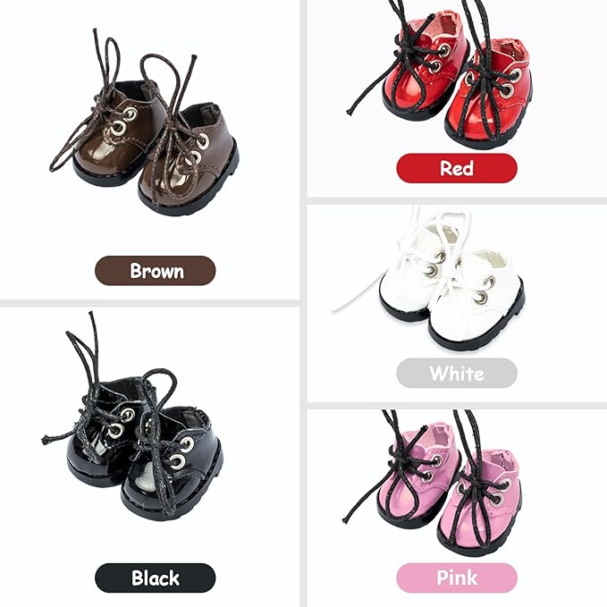 15-17cm Doll Shoes for 15-17cm Doll Boots, 6.7 inch Doll Shoes Accessories (Pink)