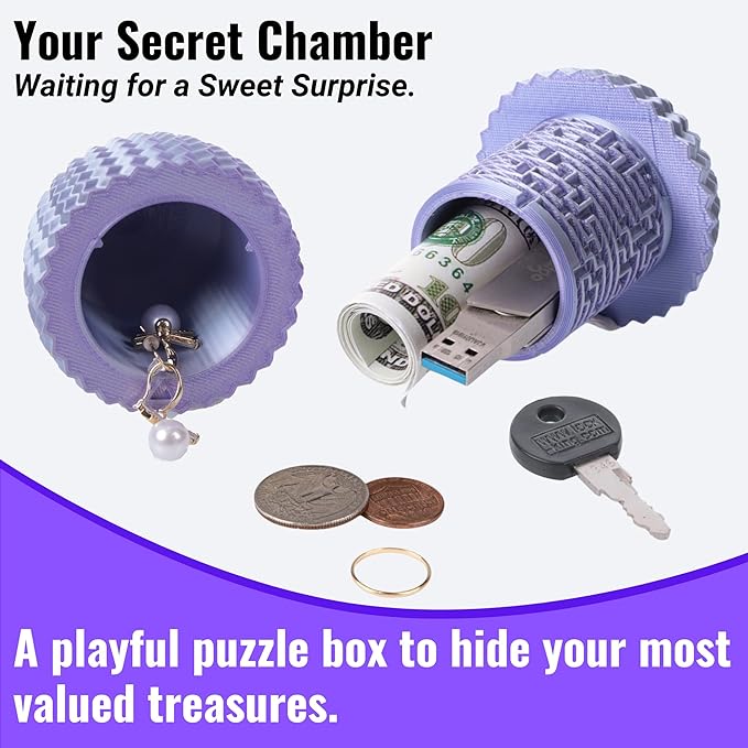 Maze Egg Money Puzzle Gift Box: Available in 4 Unique Internal Designs - Secret Cash Holder & Surprise Gift Container for Easter, Birthday, Wedding - Fun Brain Teaser Toy for Kids & Adults