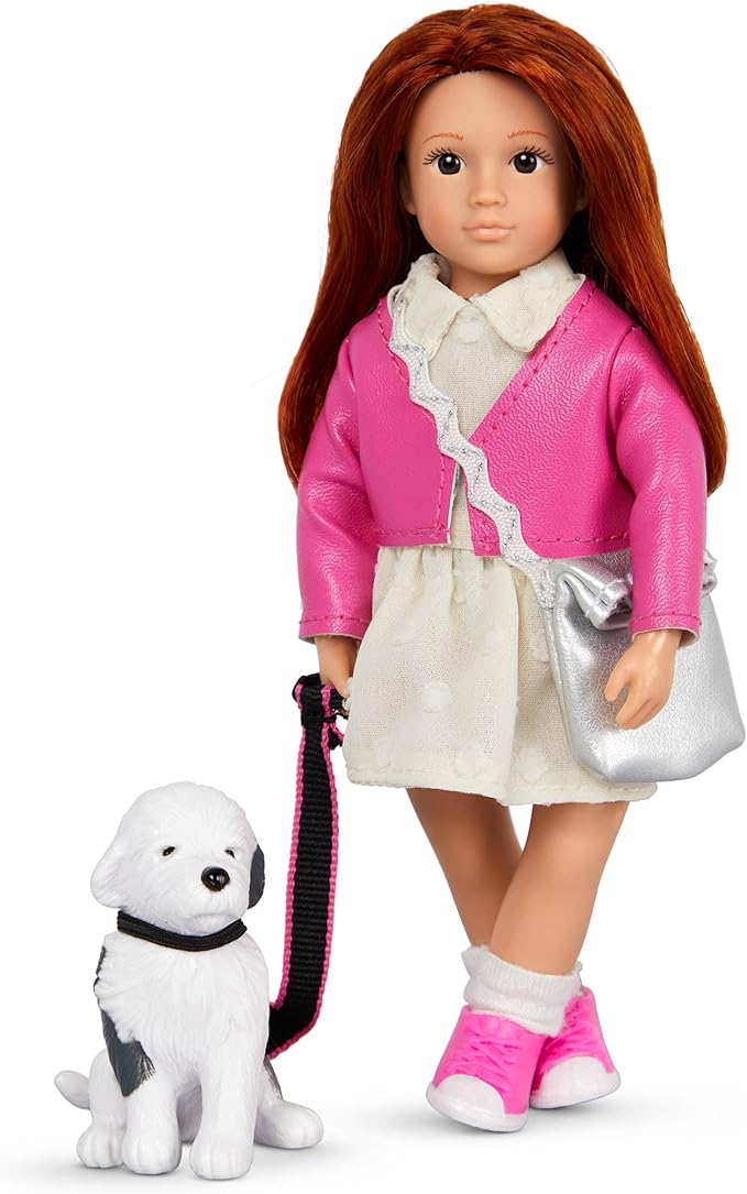 Lori – Mini Doll & Toy Dog – 6-Inch Doll & Puppy – Play Set with Outfit, Animal & Accessories – Playset for Kids – 3+ Years– Emmelina & Otis